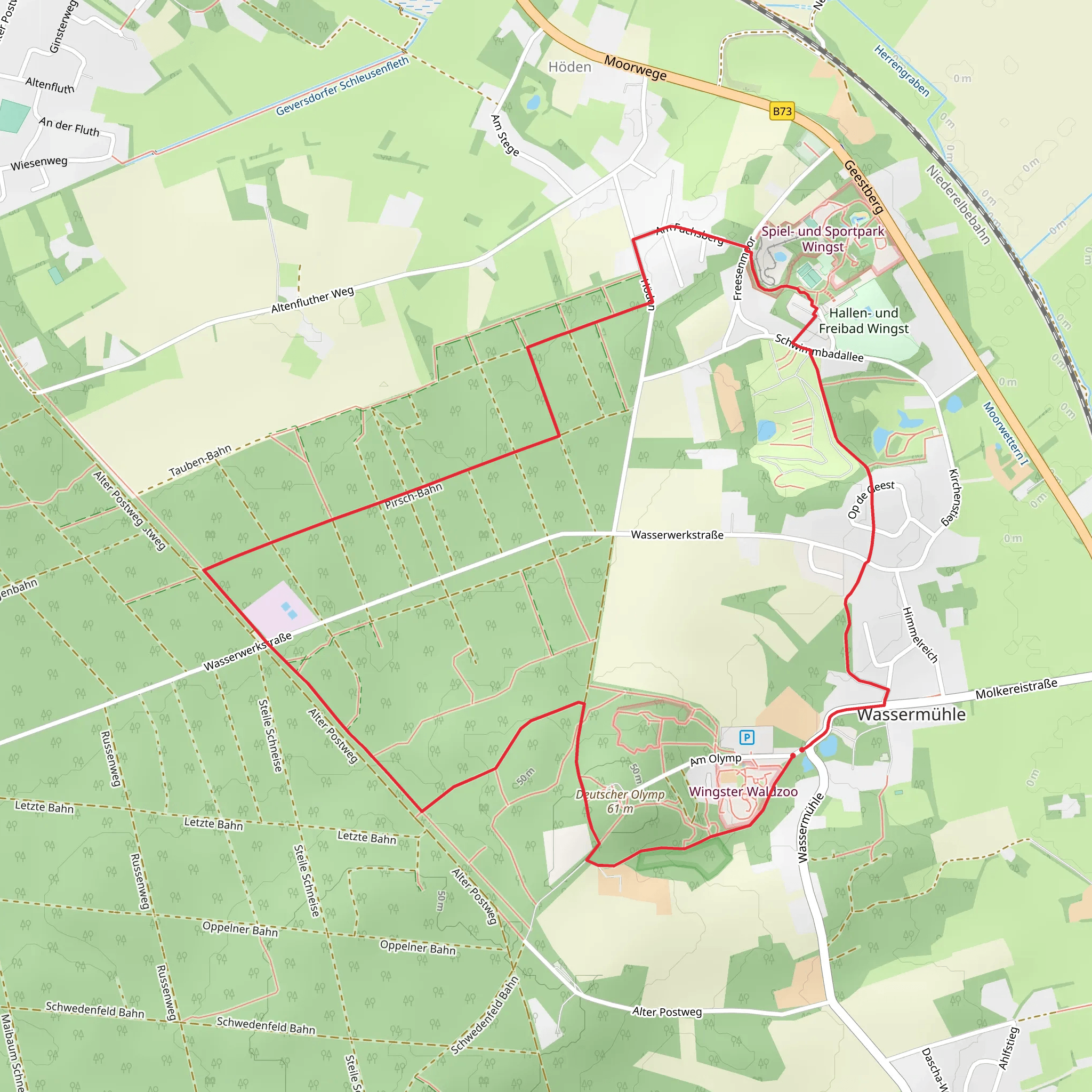 W4 Kraienholt and Pirsch-Bahn mobile static map
