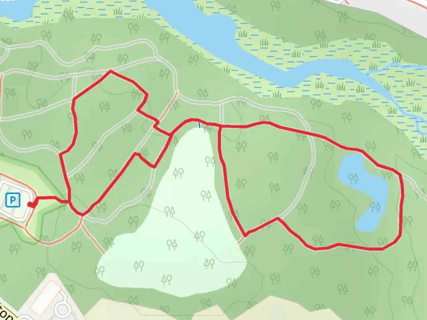 An image depicting the trail Chews Landing Clementon Road Loop and its surrounding area.
