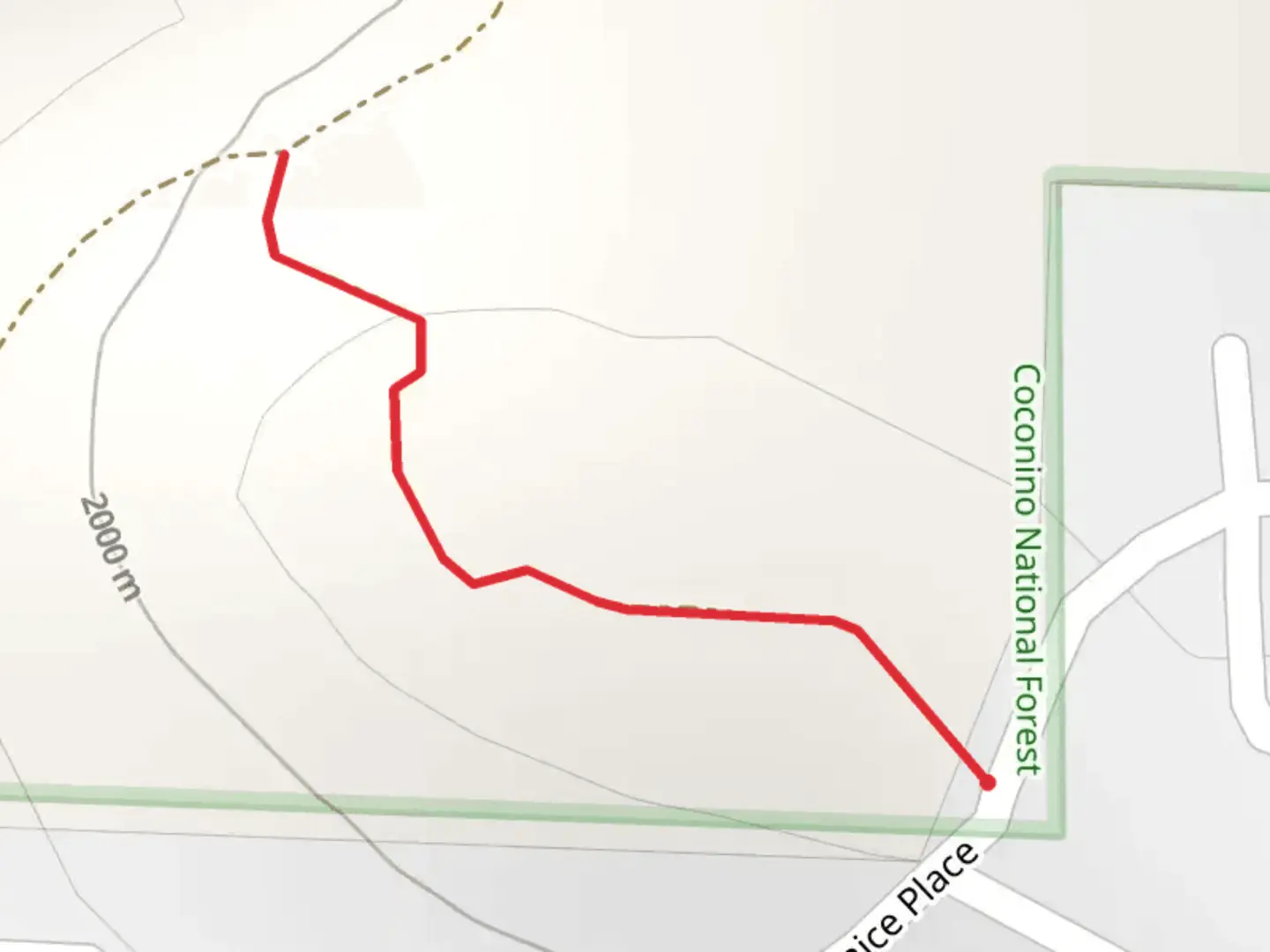 An image depicting the trail Janice Place Trail and its surrounding area.