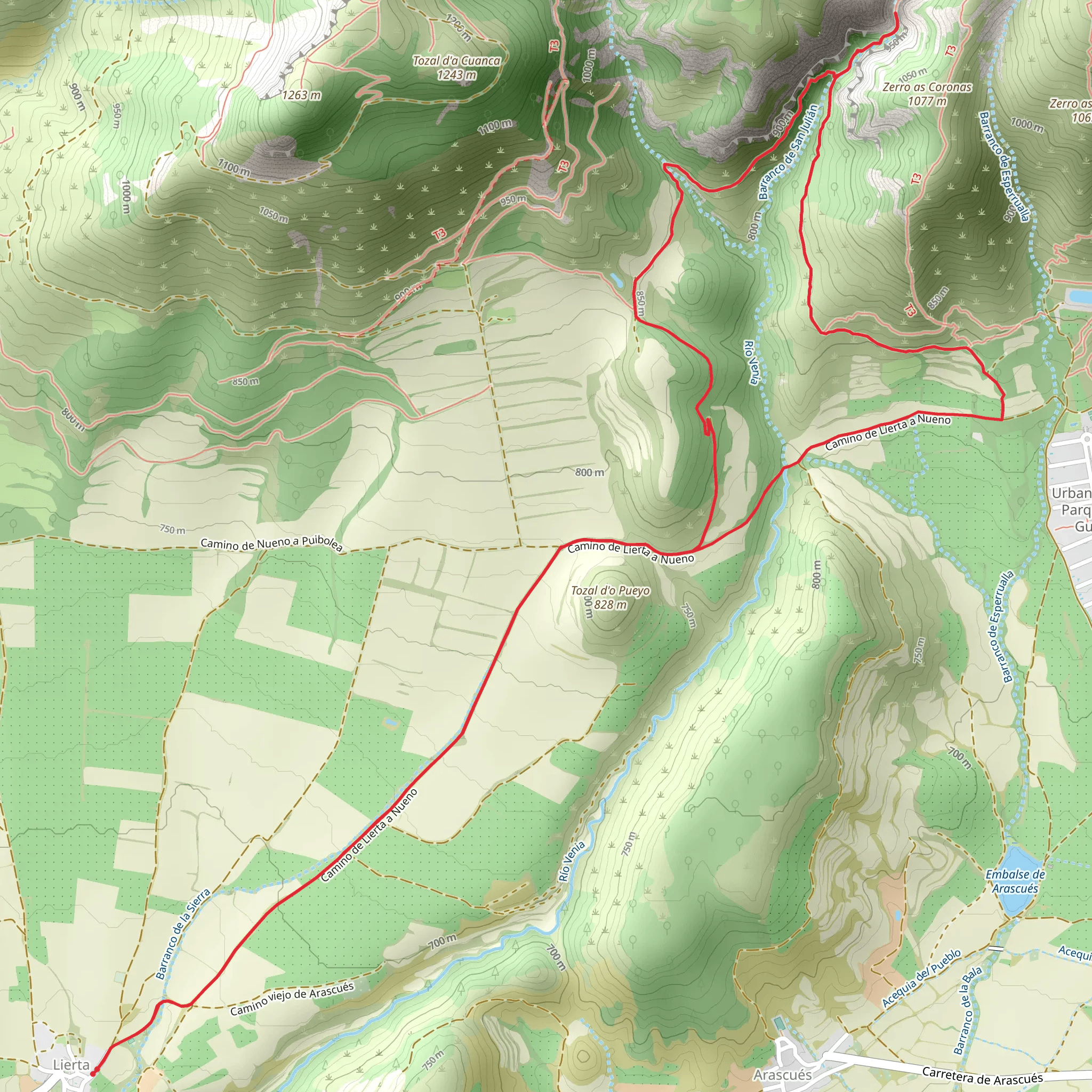 Lierta - Hermitage of San Julián - Gorgas- Lierta PR HU 112 mobile static map