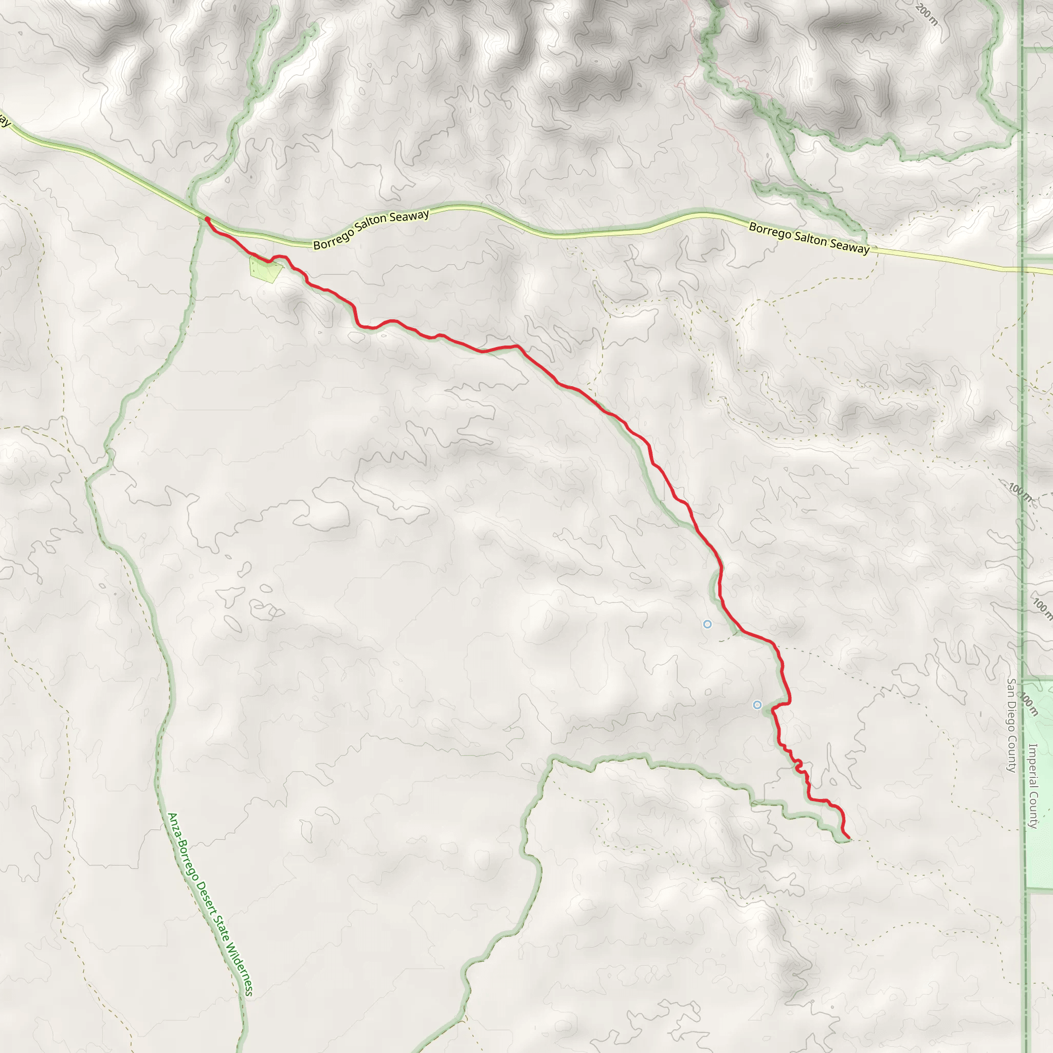 Arroyo Salado Out and Back mobile static map