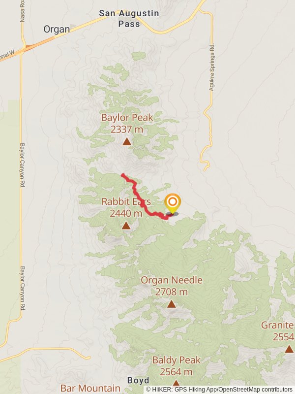 Baylor Canyon Pass - Aguirre Springs Road