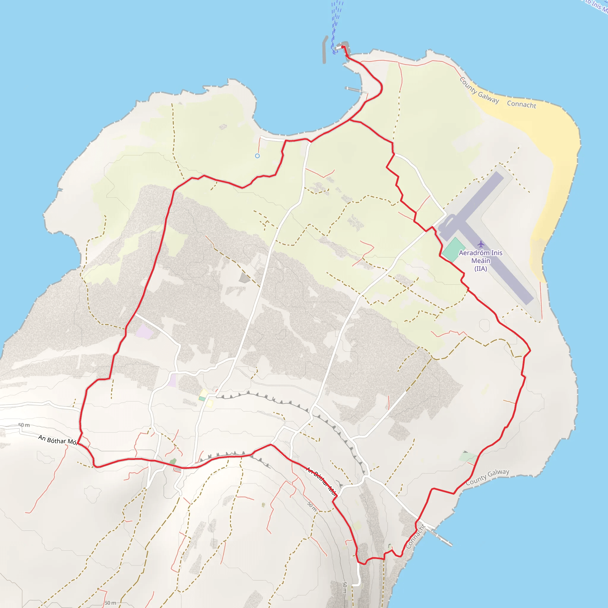 Inis Meain - Lub Cill Cheannannach mobile static map