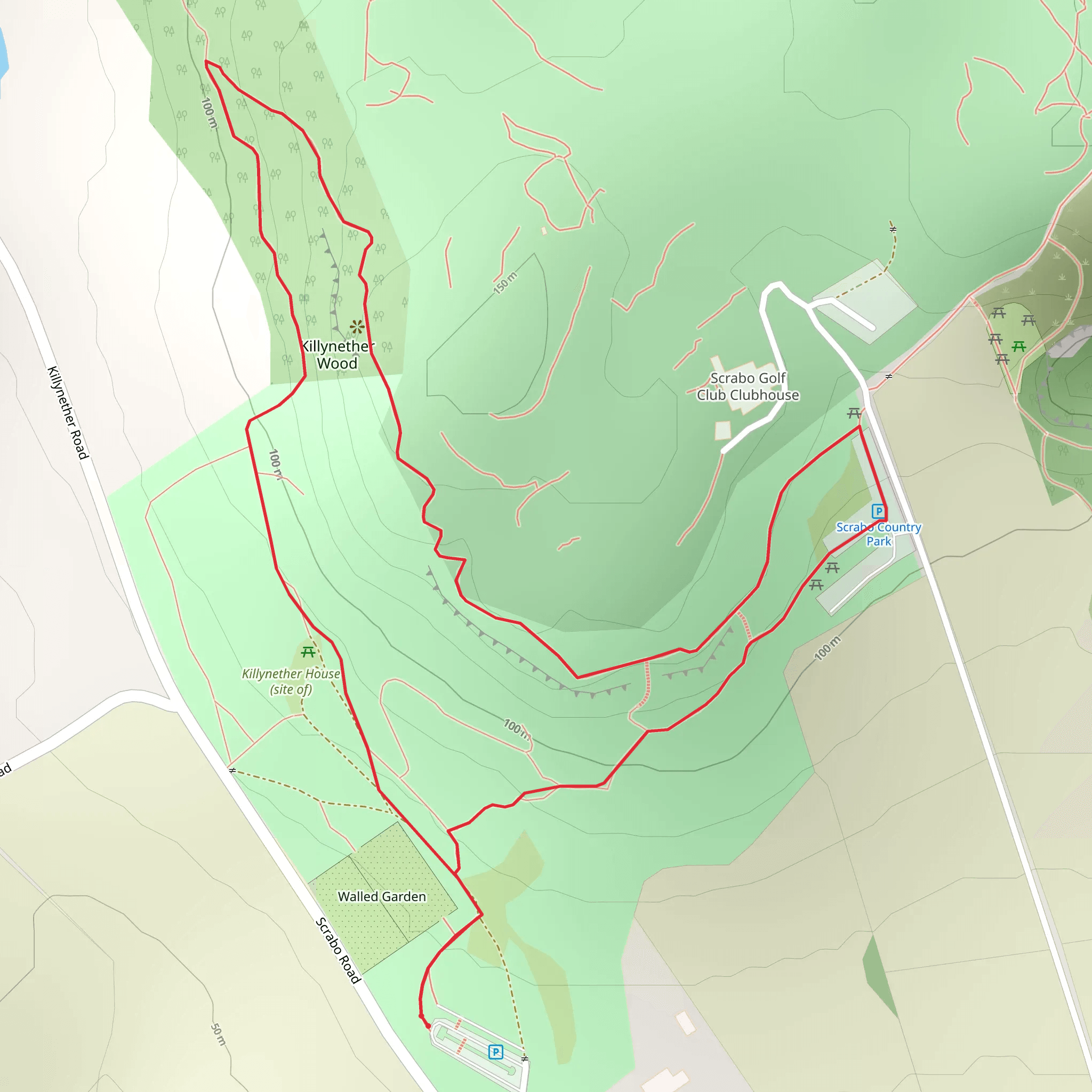 Killynether Wood mobile static map