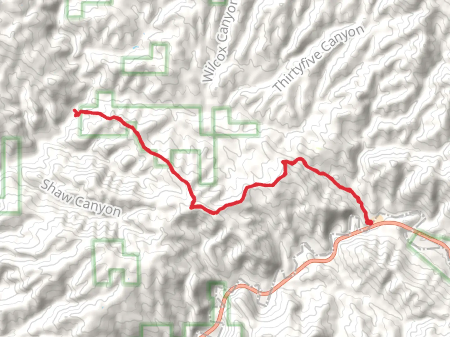 An image depicting the trail Logan Ridge Road and its surrounding area.