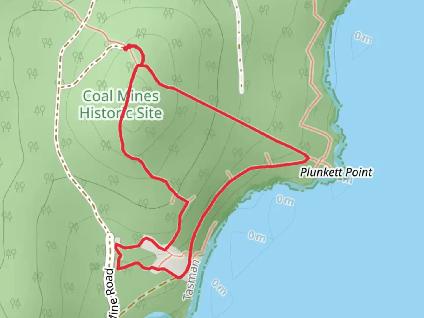 An image depicting the trail Coal Mines Historic Site Walk and its surrounding area.