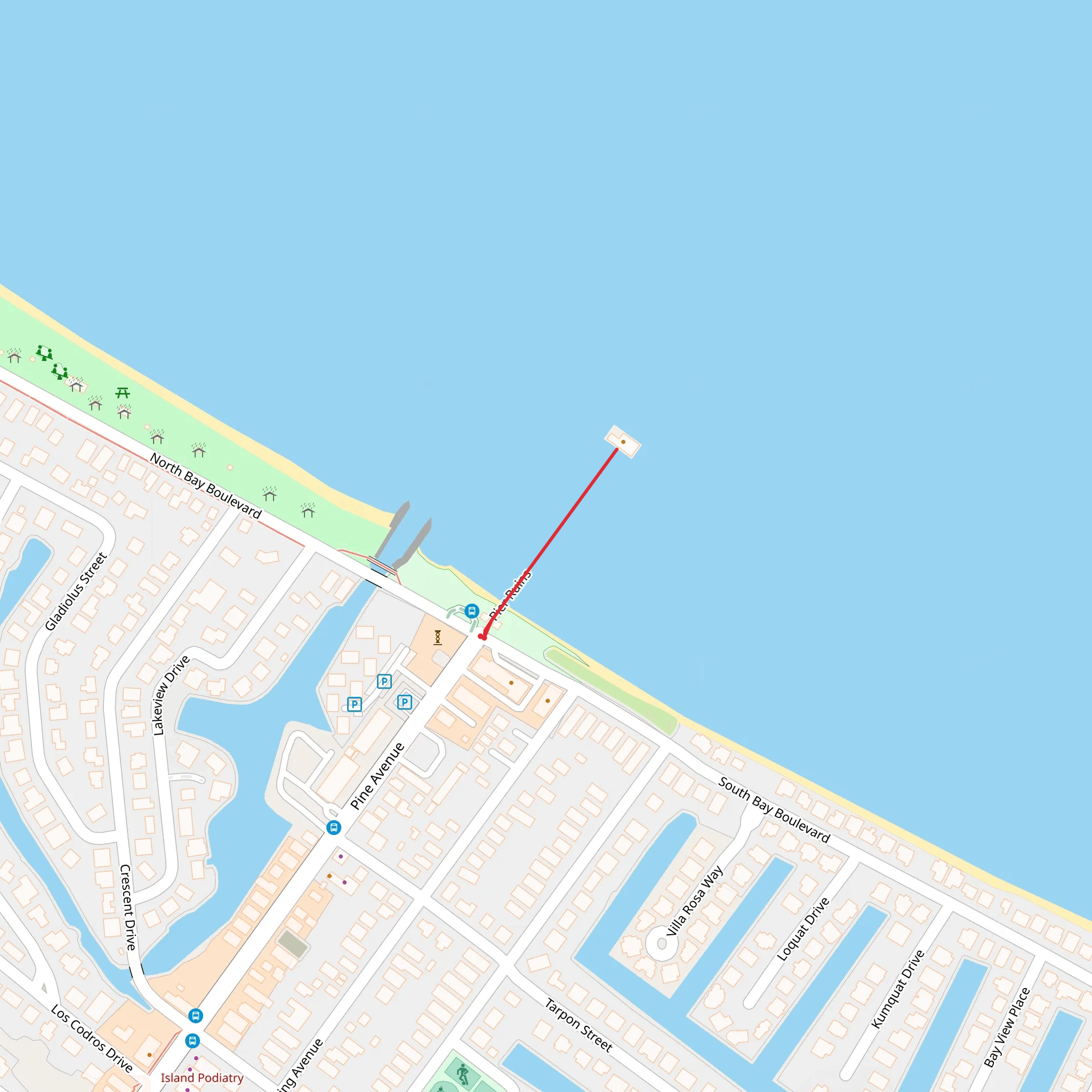 City Pier mobile static map