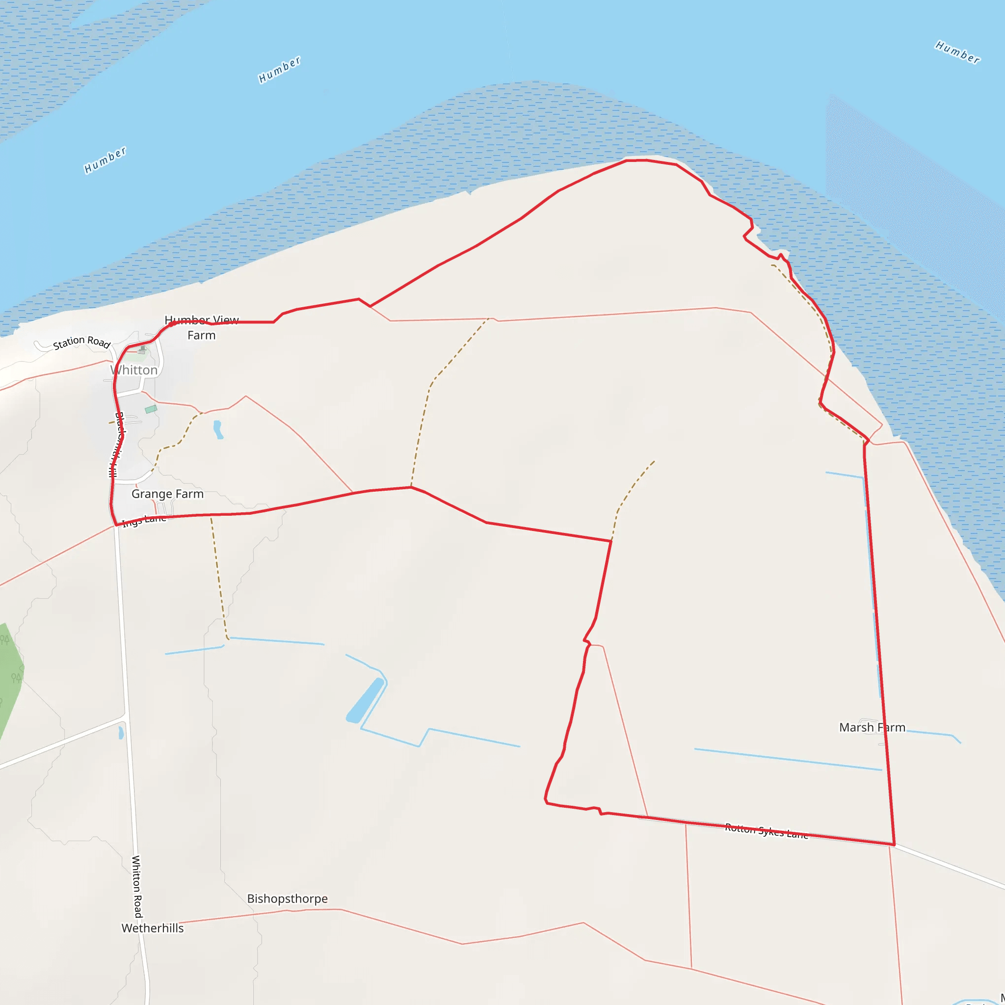 Whitton Country Park Loop mobile static map