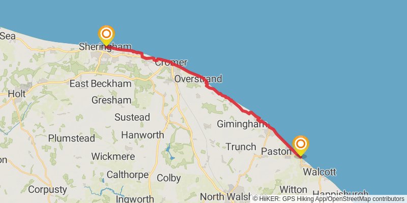 Peddars Way and Norfolk Coast Path stage 7 Map