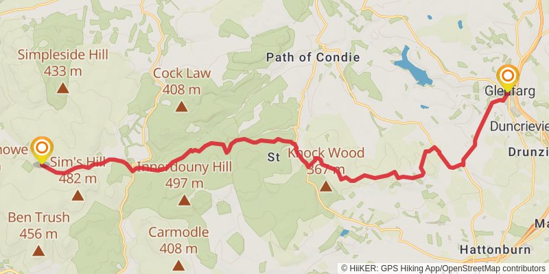 Mary Queen of Scots Way stage 7 Map