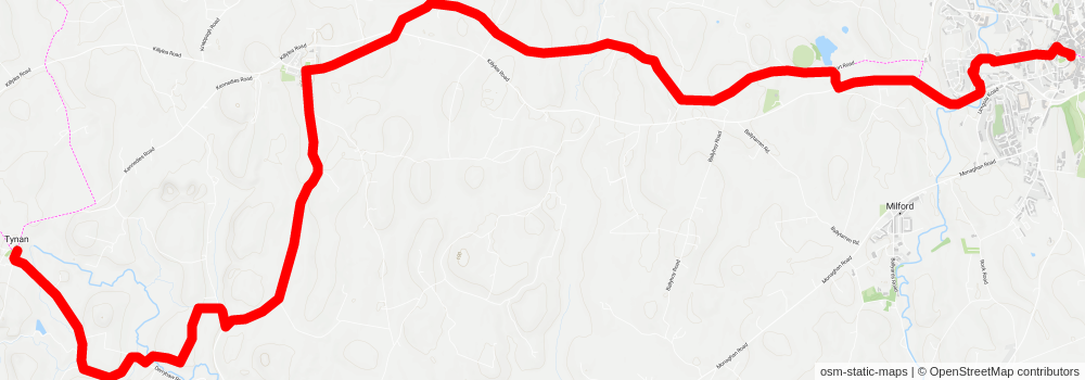 Scarva to Aughnacloy stage 2 Map