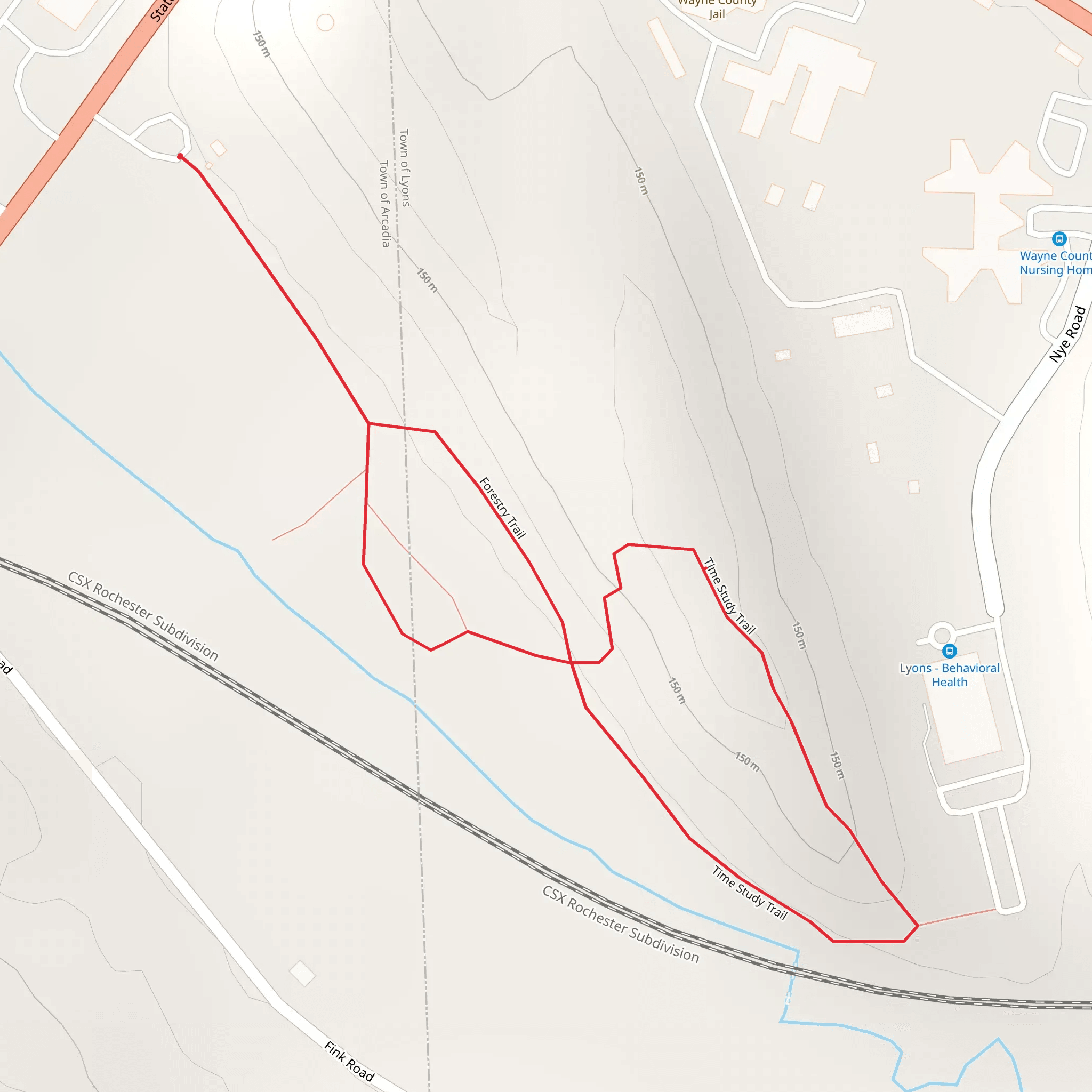 Time Study Trail and Forestry Trail Loop mobile static map
