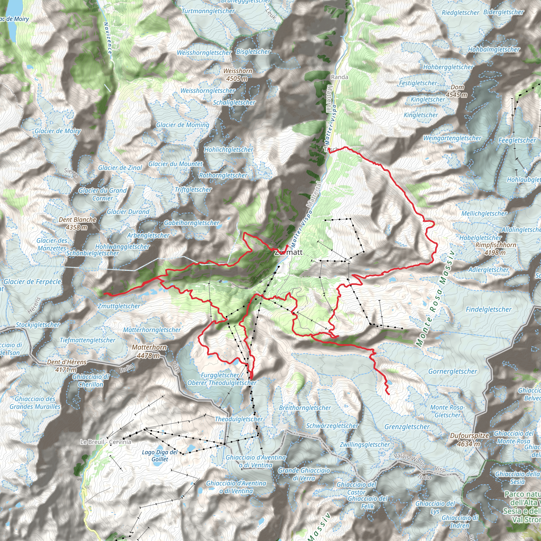 High-Altitude Trail mobile static map