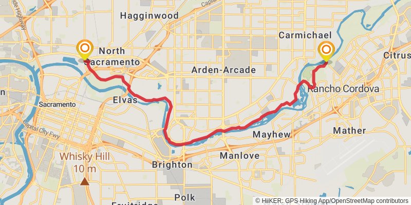 American Discovery Trail - California stage 17 Map
