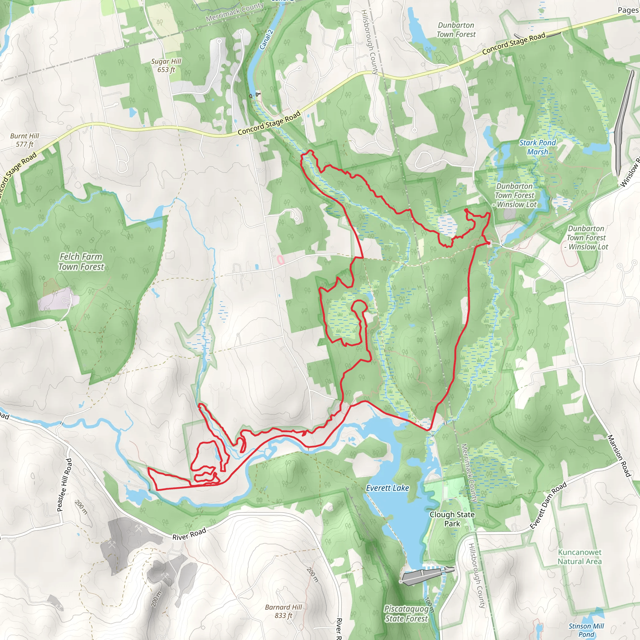 Stark Memorial Park and East Waare Loop mobile static map