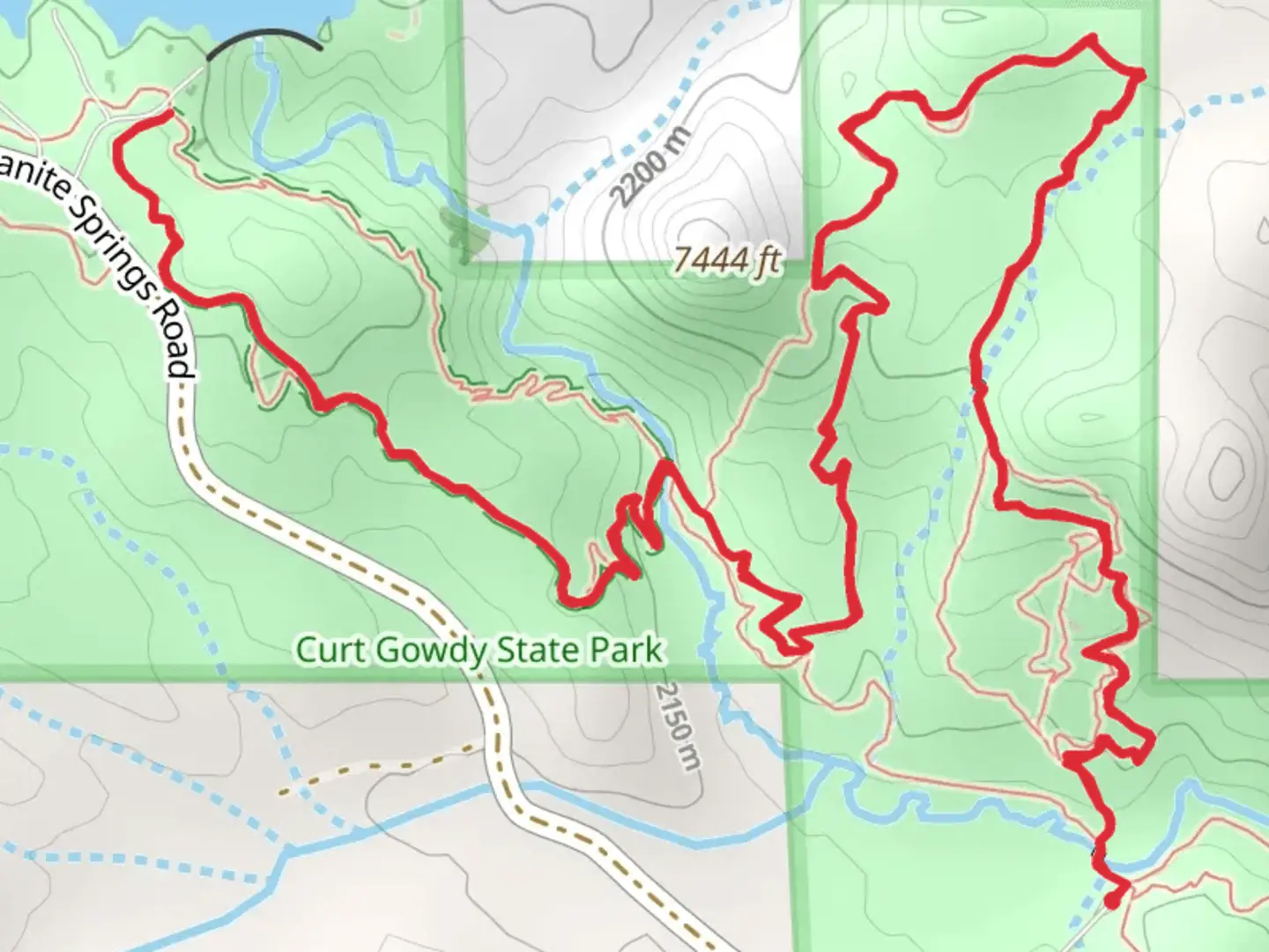 An image depicting the trail Mahogany and Middle Kingdom and its surrounding area.