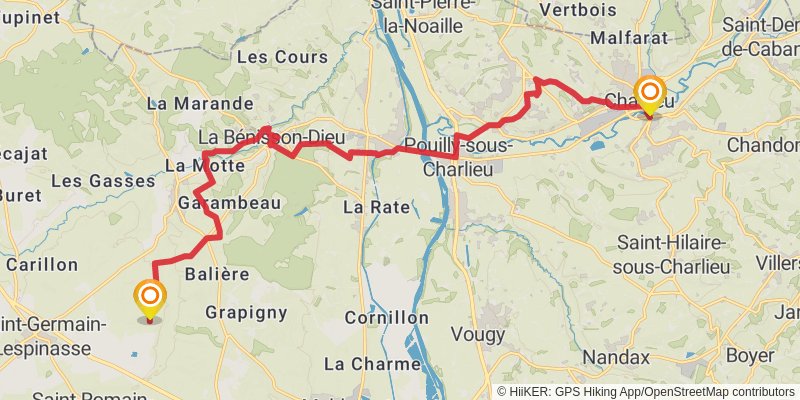 Chemin de Cluny stage 6 Map