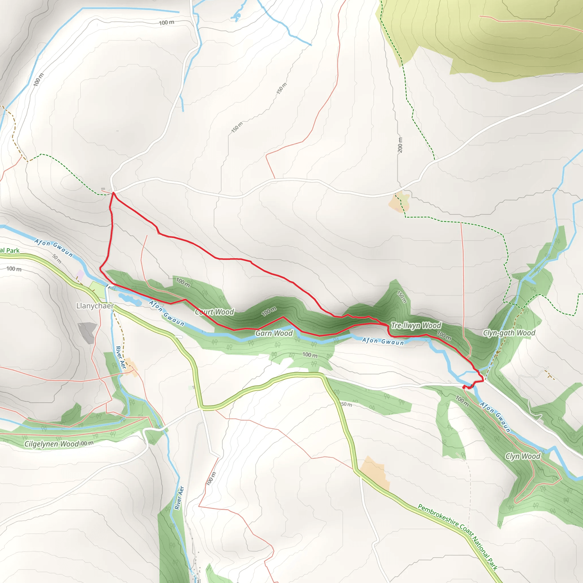 Llanychaer - Trellwyn Wood mobile static map