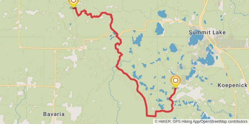 Ice Age National Scenic Trail stage 29 Map