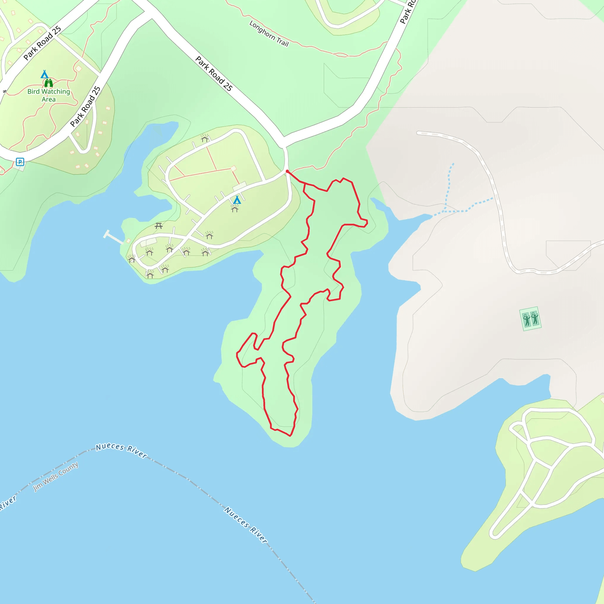 Catfish Point Loop Trail mobile static map
