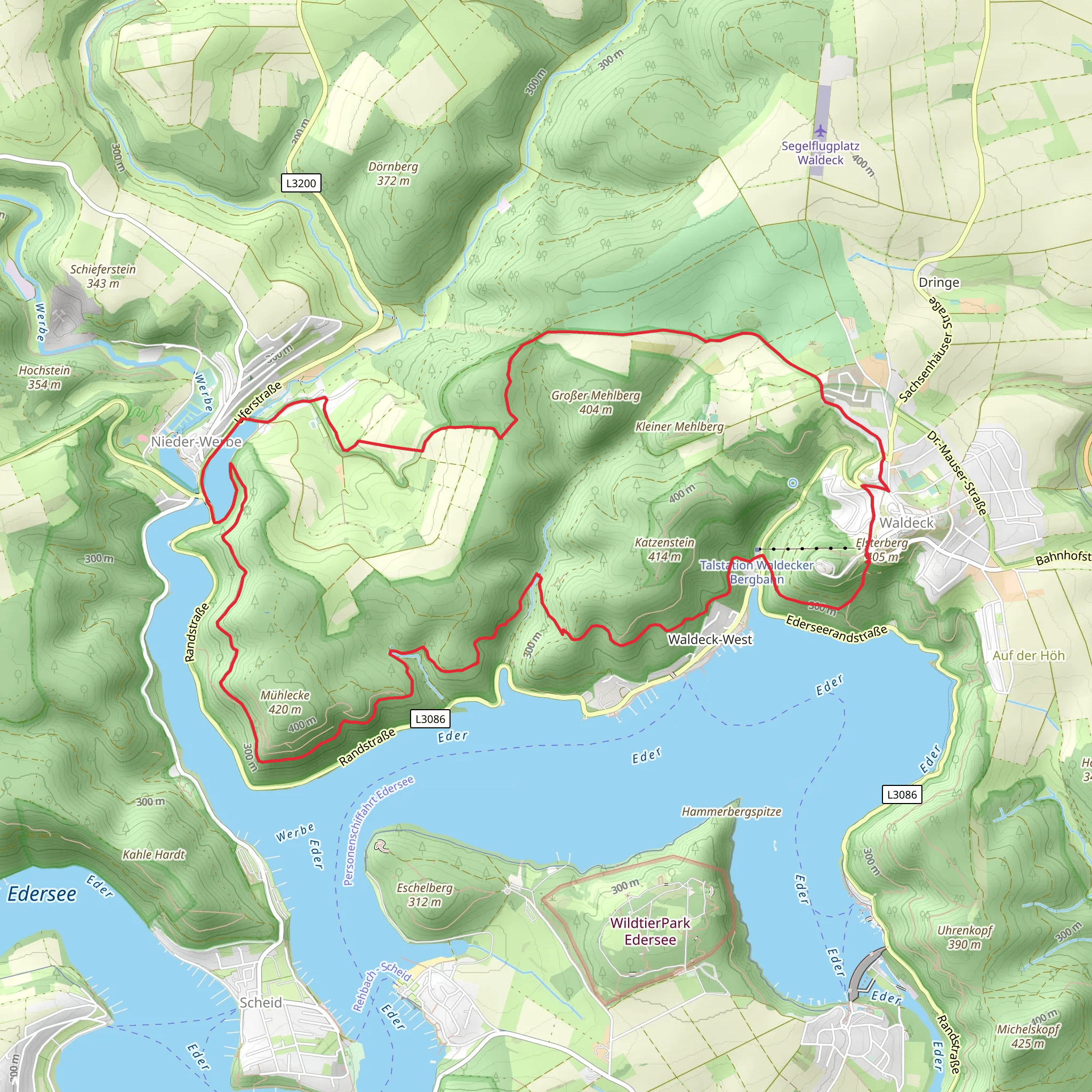 Reiherbach via NST and Herkulesweg mobile static map