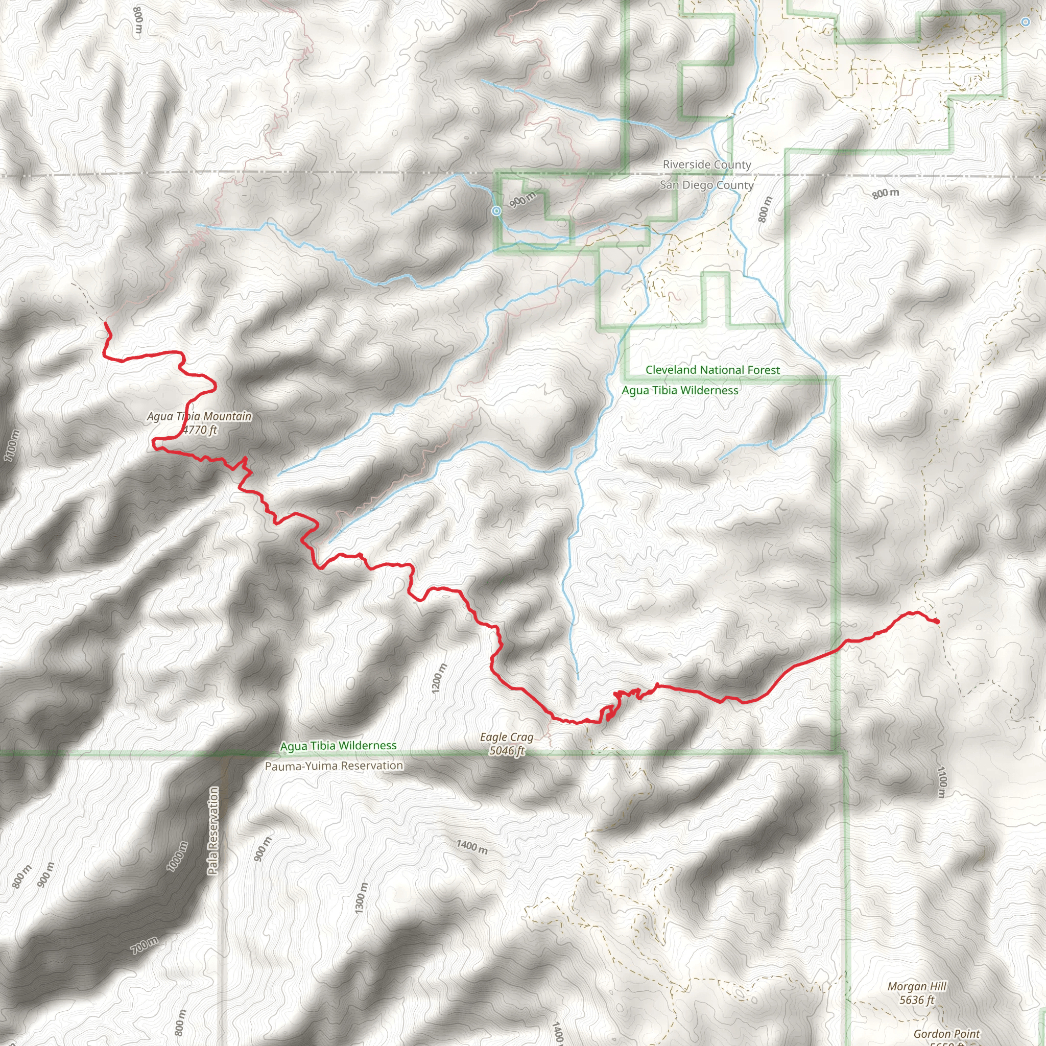 Palomar Magee Trail mobile static map