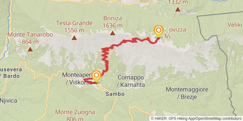 Cammino Celeste stage 8 Map