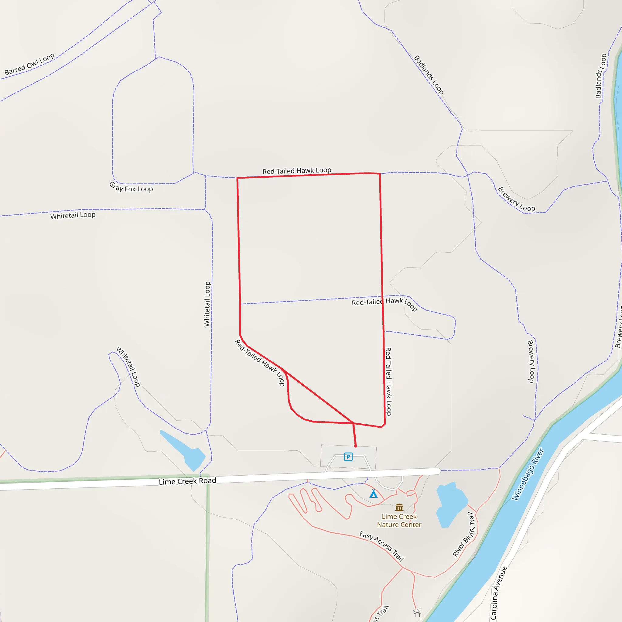 Red-Tailed Hawk Loop mobile static map
