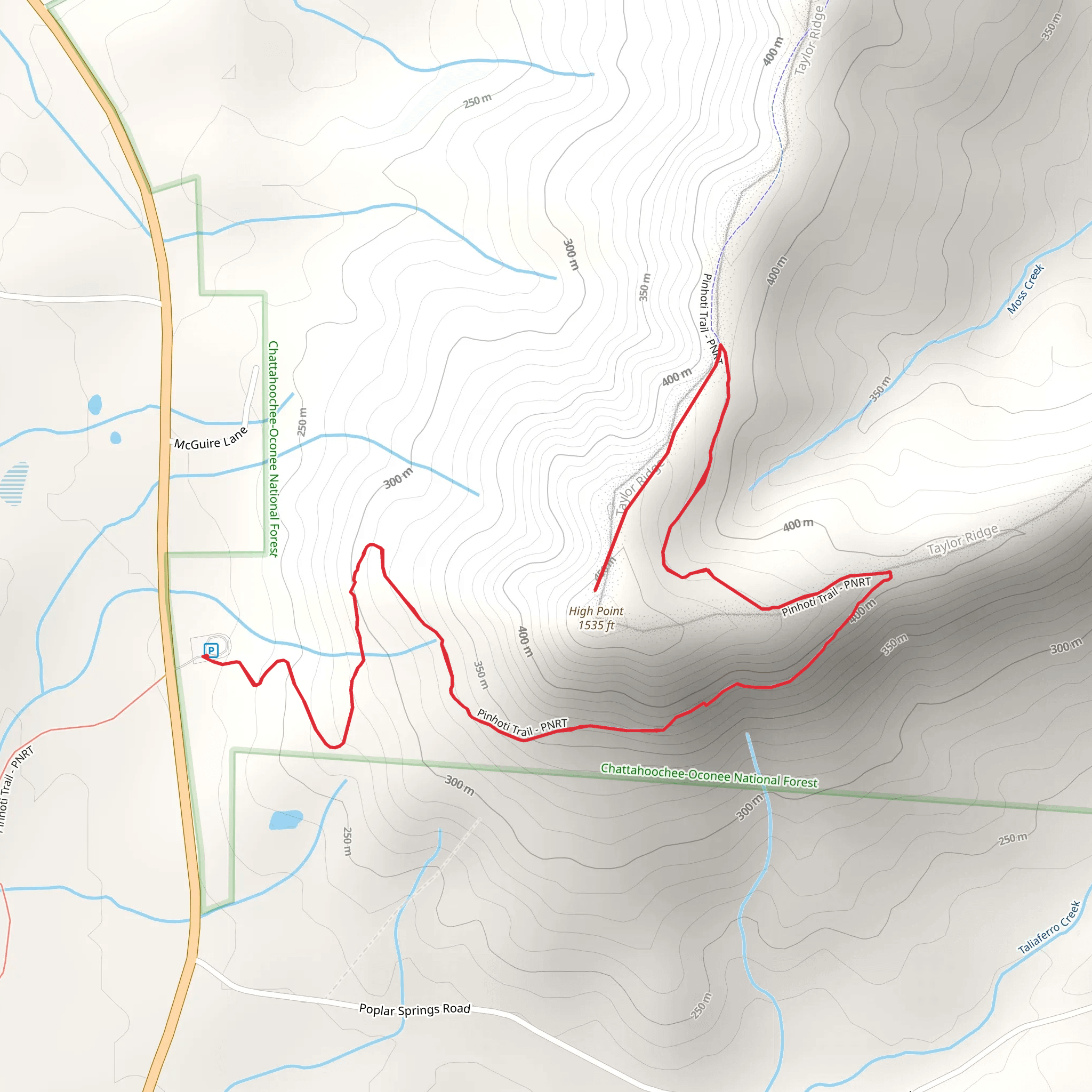 High Point via Pinhoti Trail mobile static map