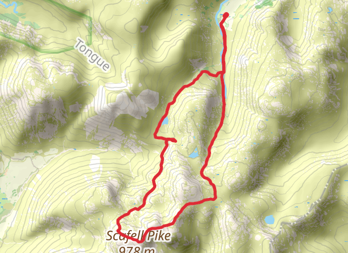 Scafell Pike Corridor Route mobile static map