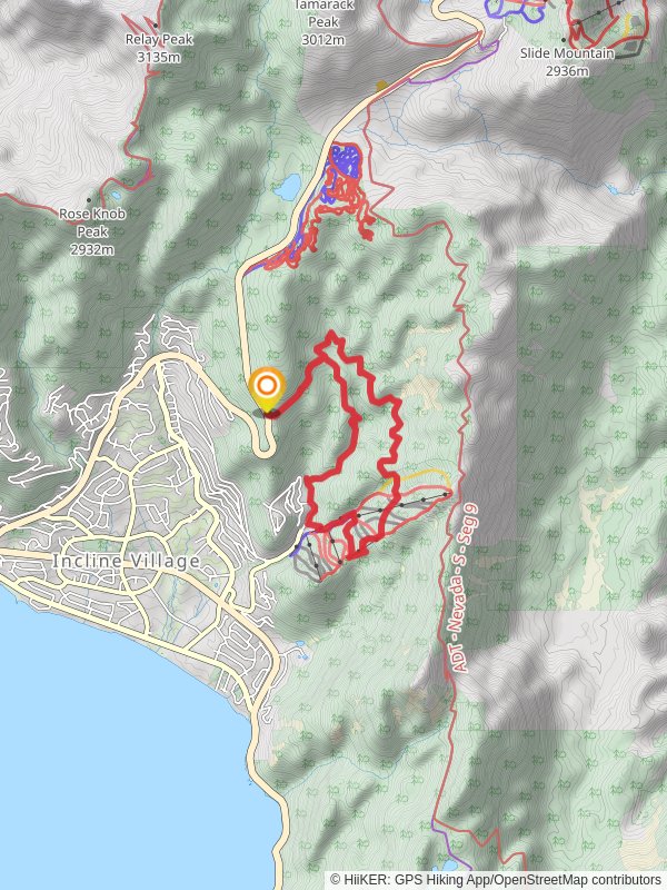 Incline Flume Trail and Tyrolean Downhill Loop