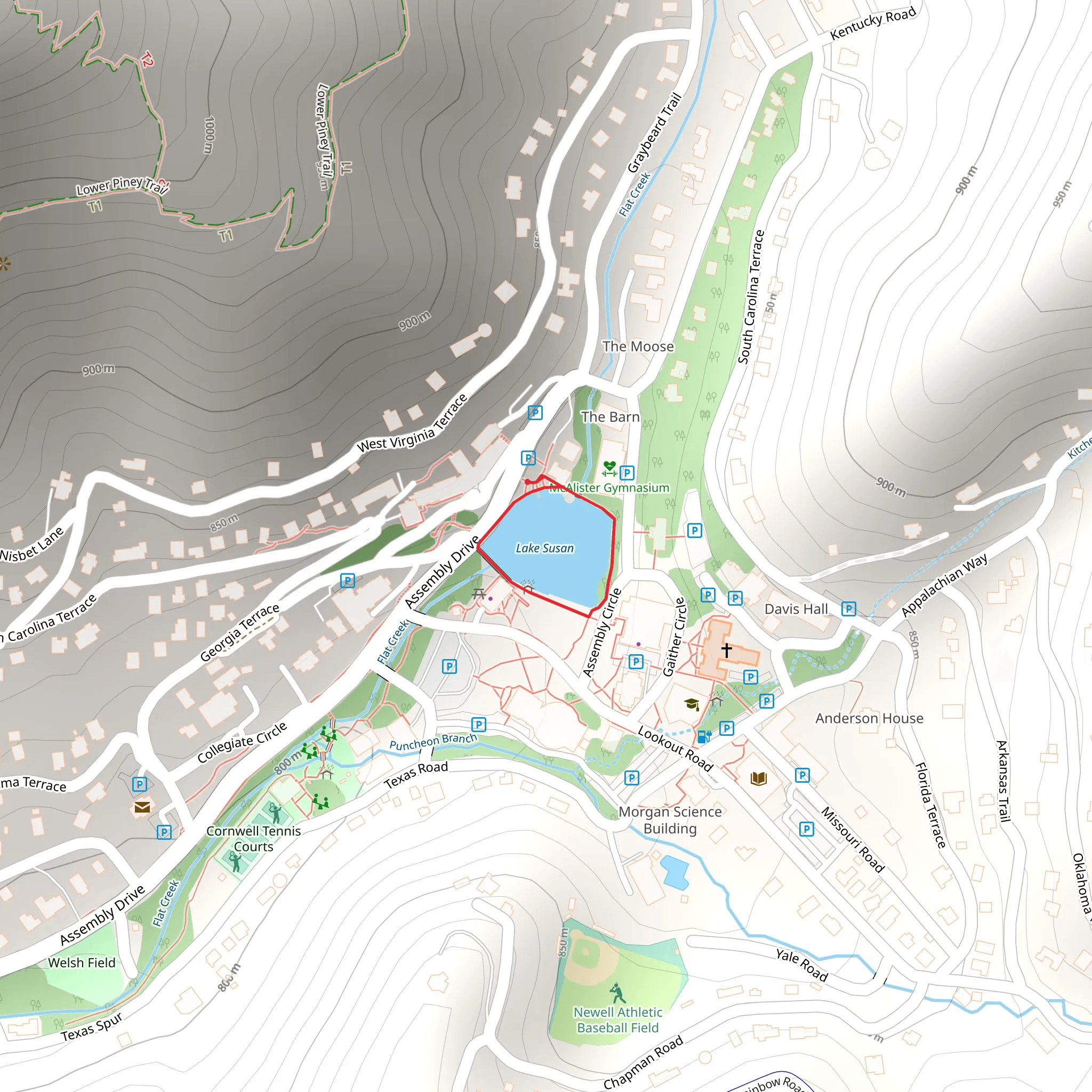 Lake Susan Loop mobile static map