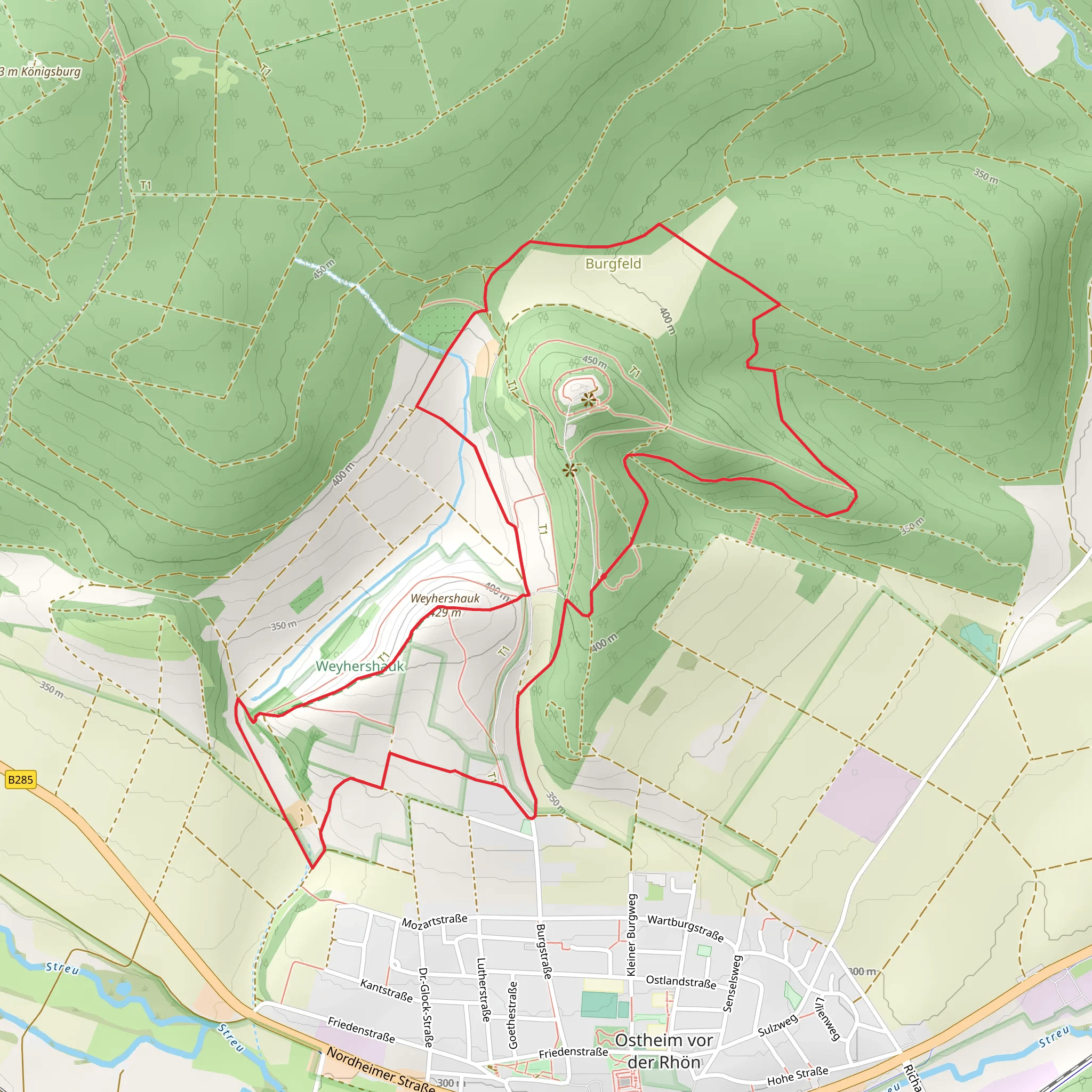 Schlossberg Lichtenburg and Weyhershauk Loop mobile static map