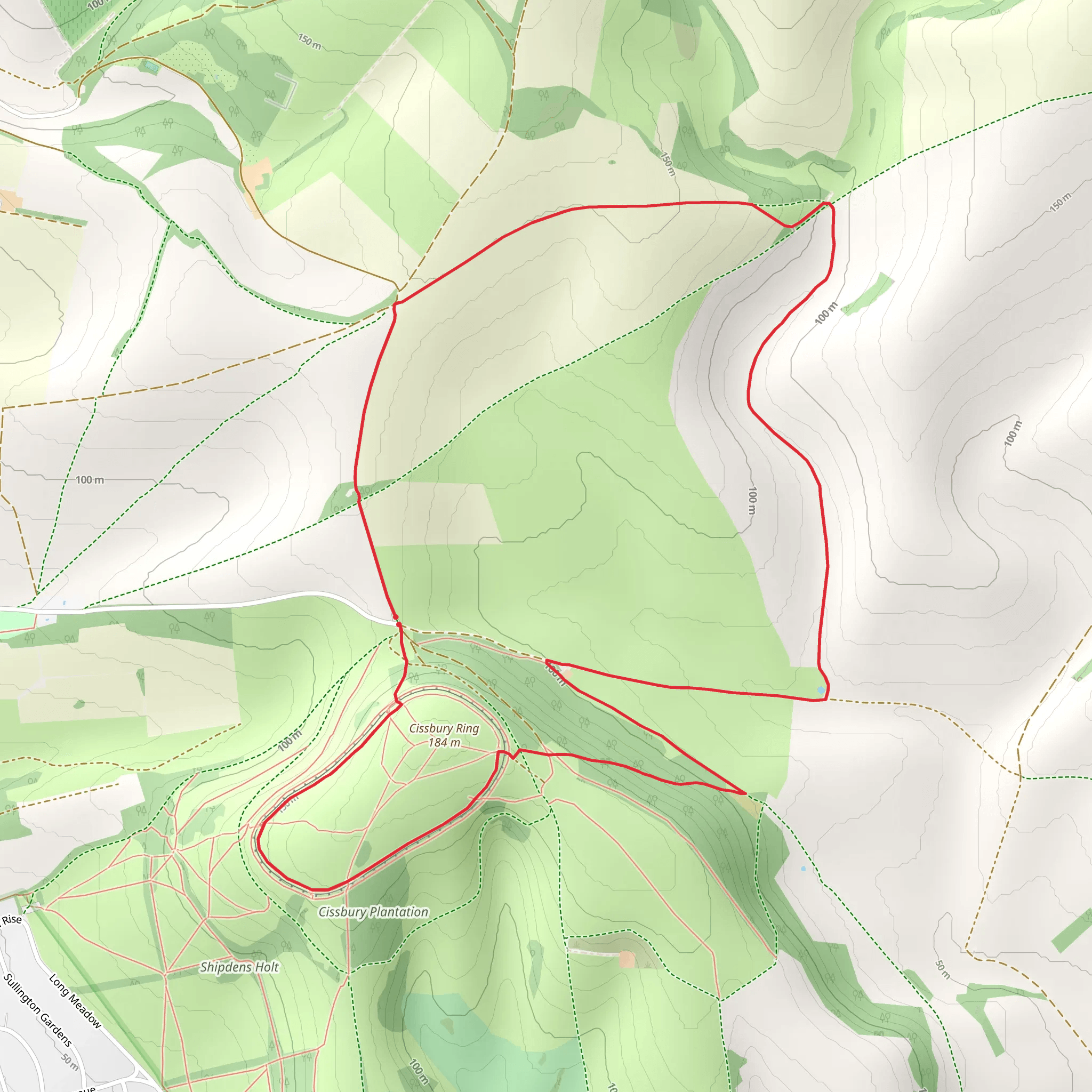 National Trust - Cissbury Ring Loop mobile static map