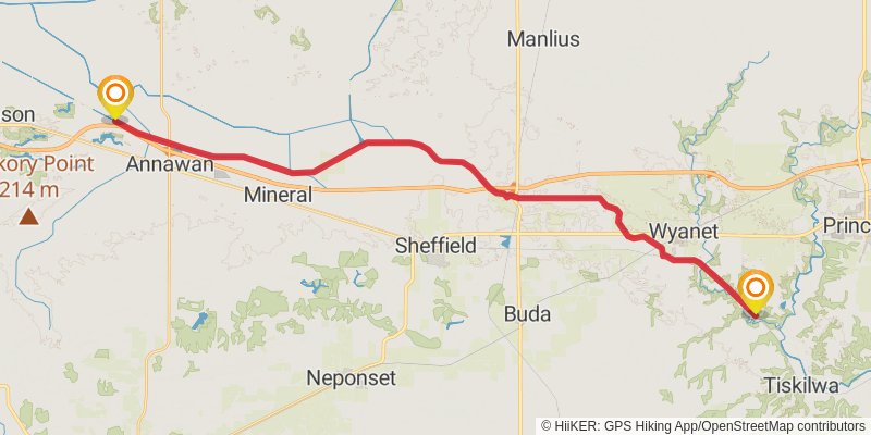 American Discovery Trail - North stage 19 Map