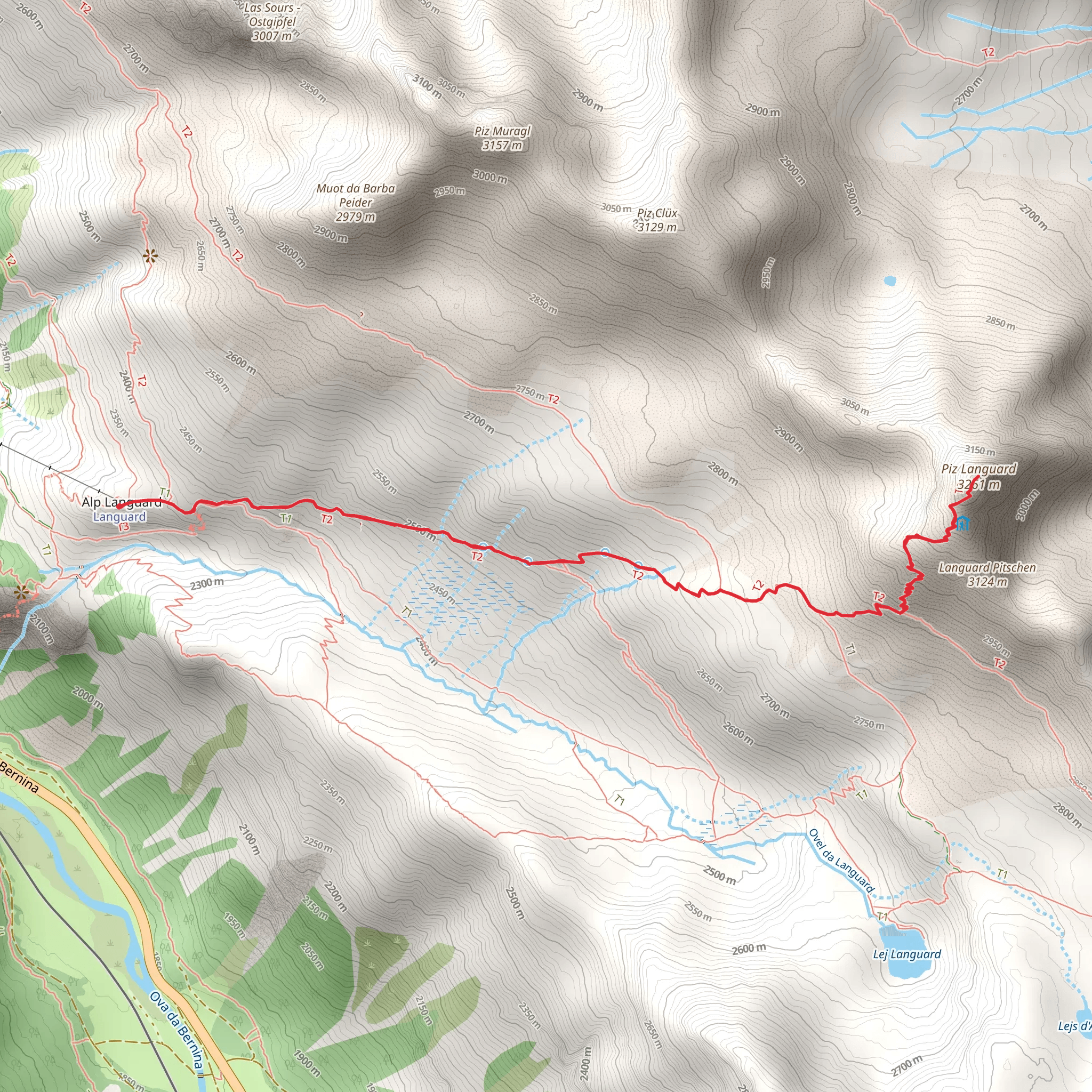Piz Languard mobile static map