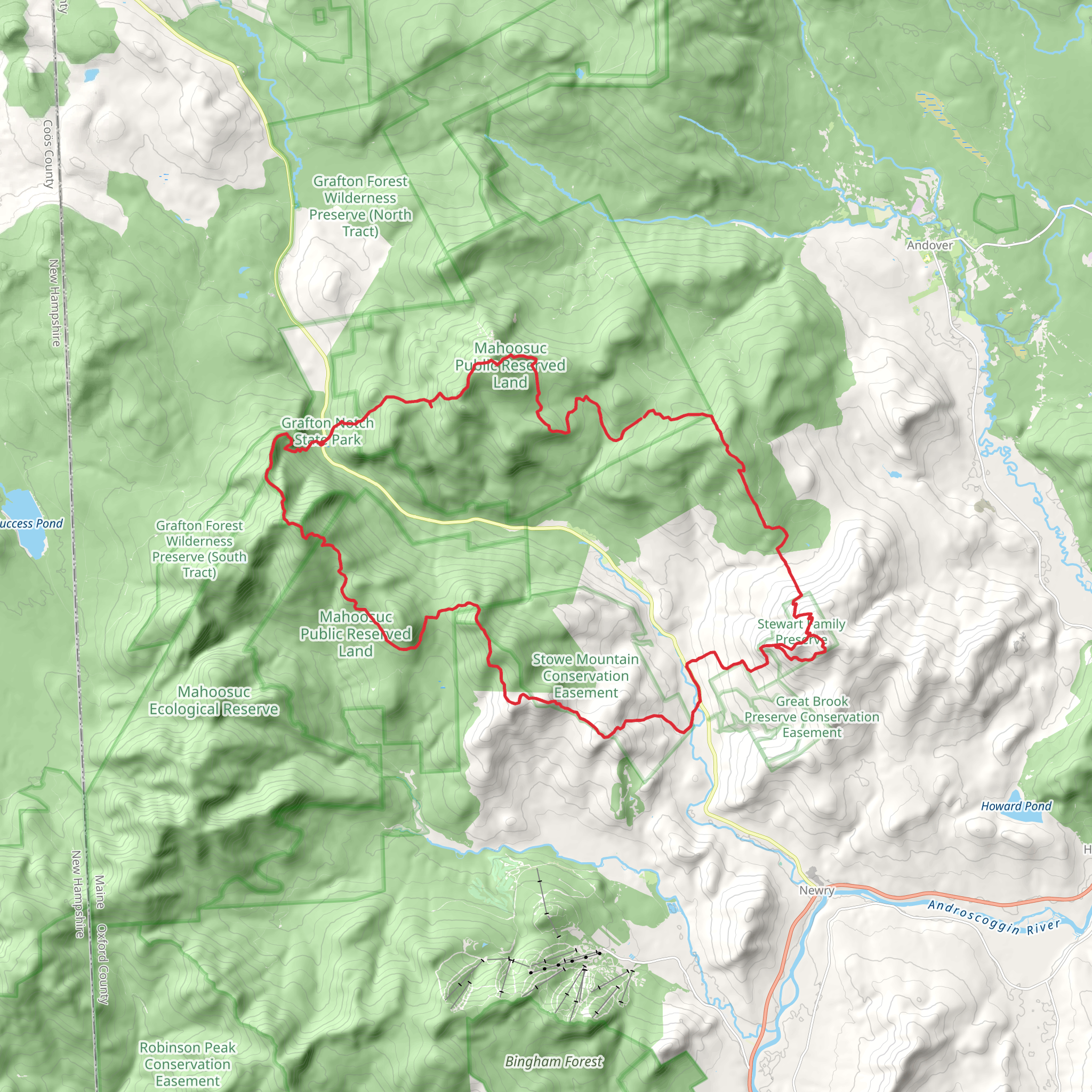 Grafton Notch mobile static map