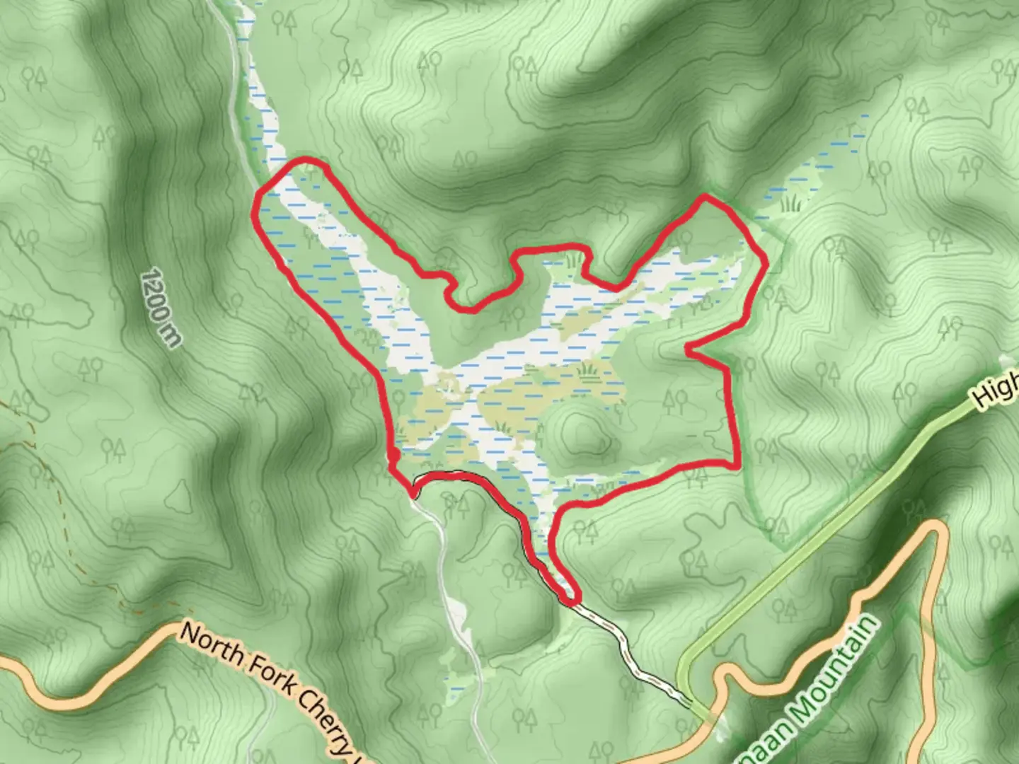 An image depicting the trail Cow Pasture Loop Trail and its surrounding area.