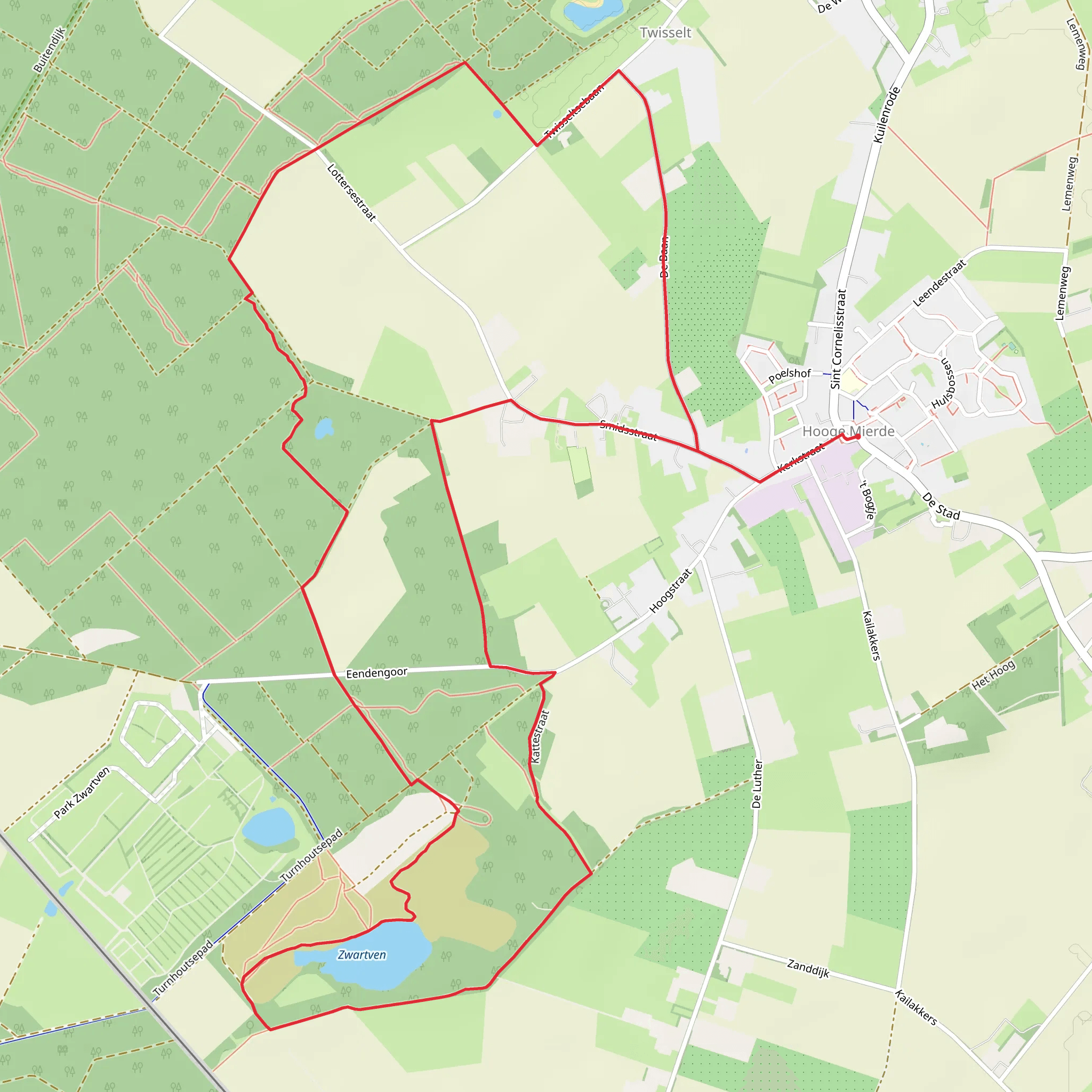 Zwartven via Grenslandpad mobile static map