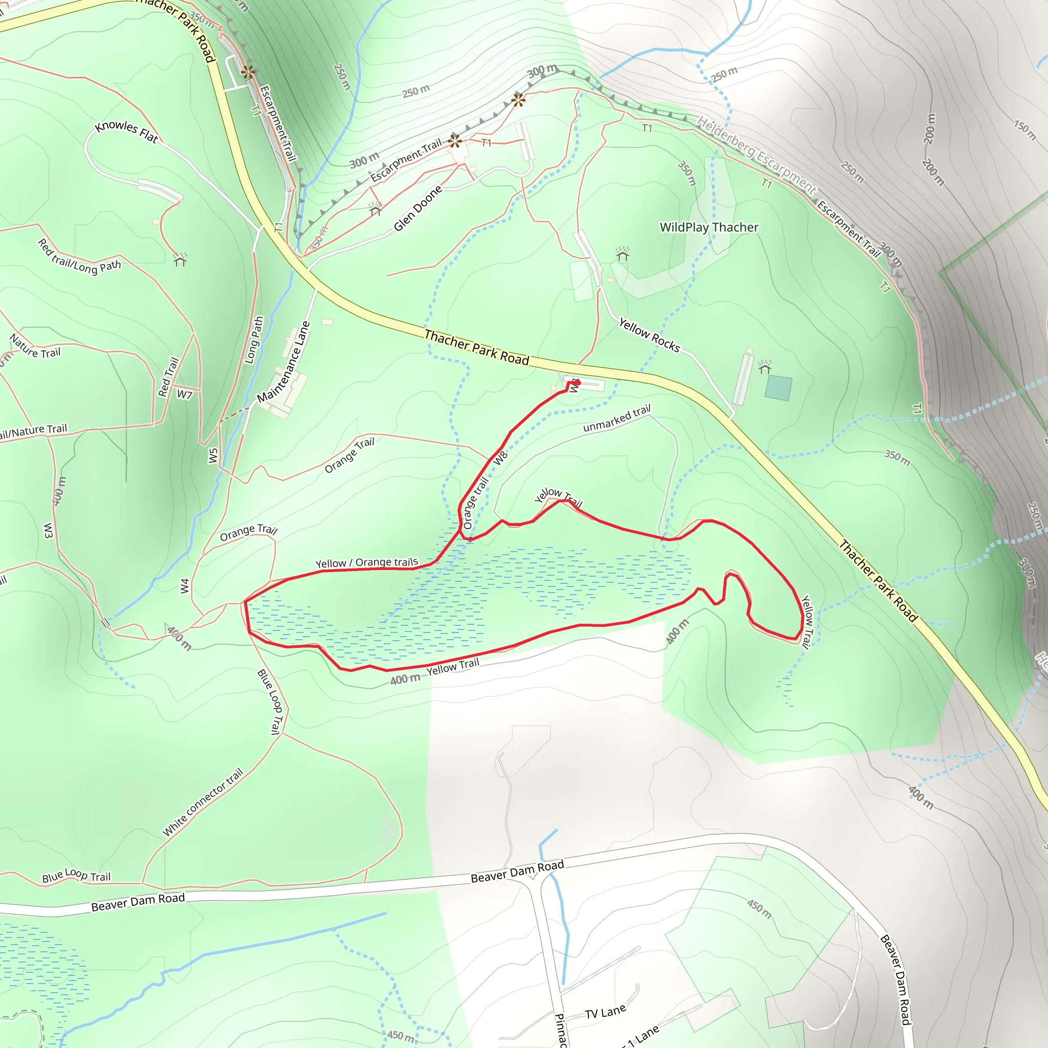 Thacher Park Road Loop mobile static map