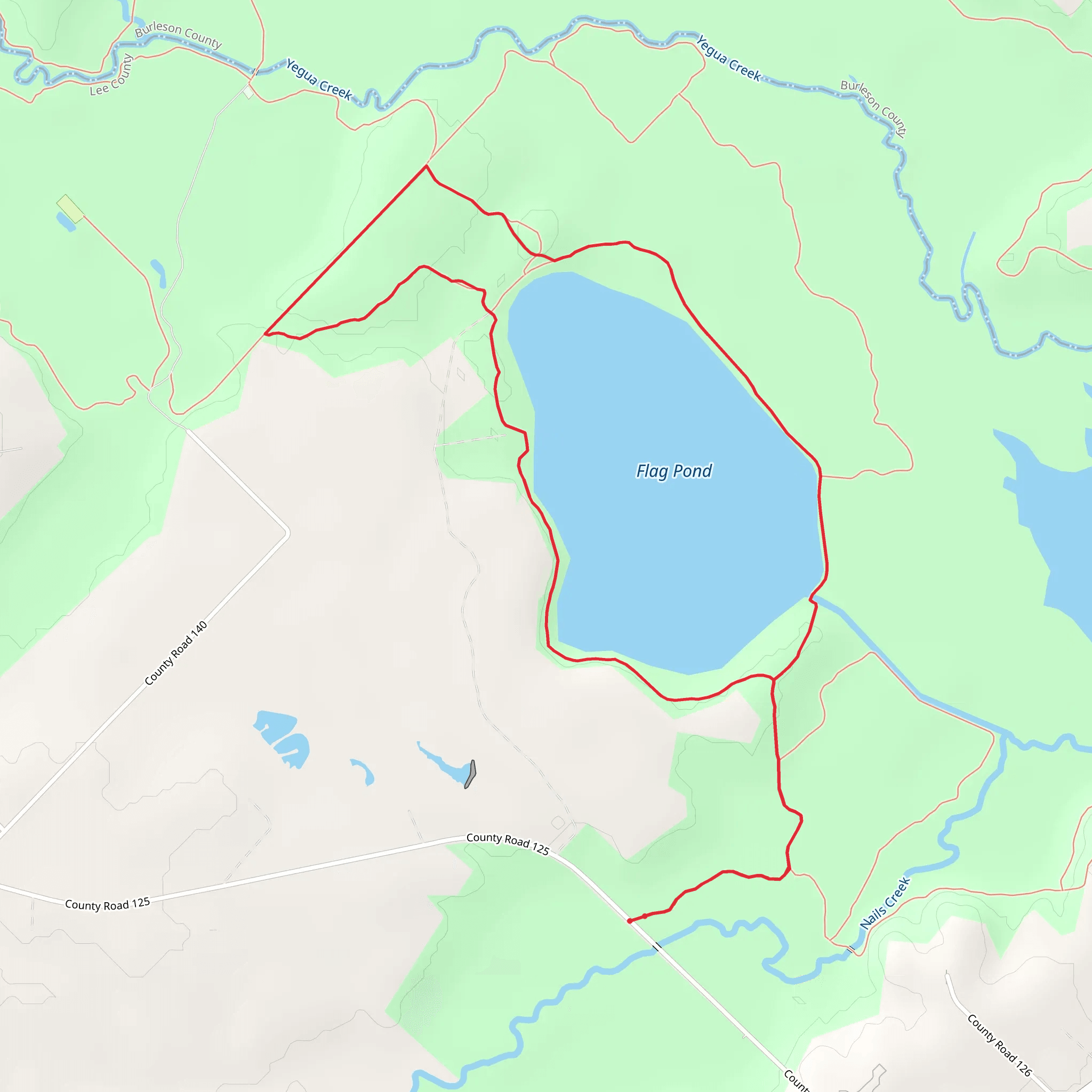 Flag Pond Loop mobile static map