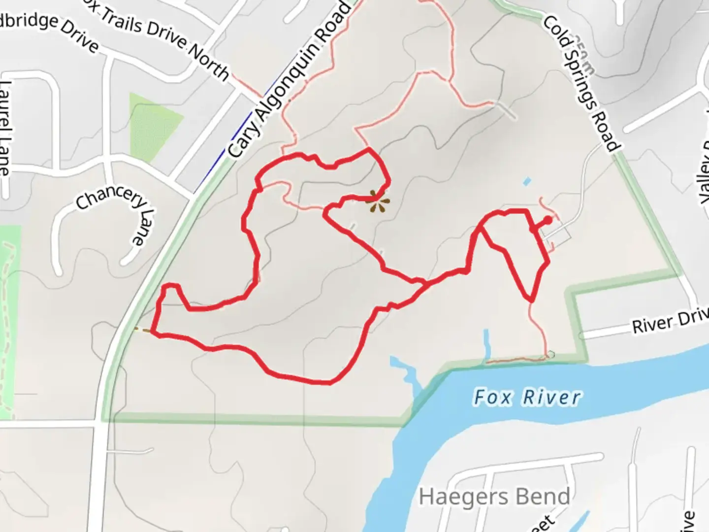 An image depicting the trail Upper grass Loop Trail and its surrounding area.