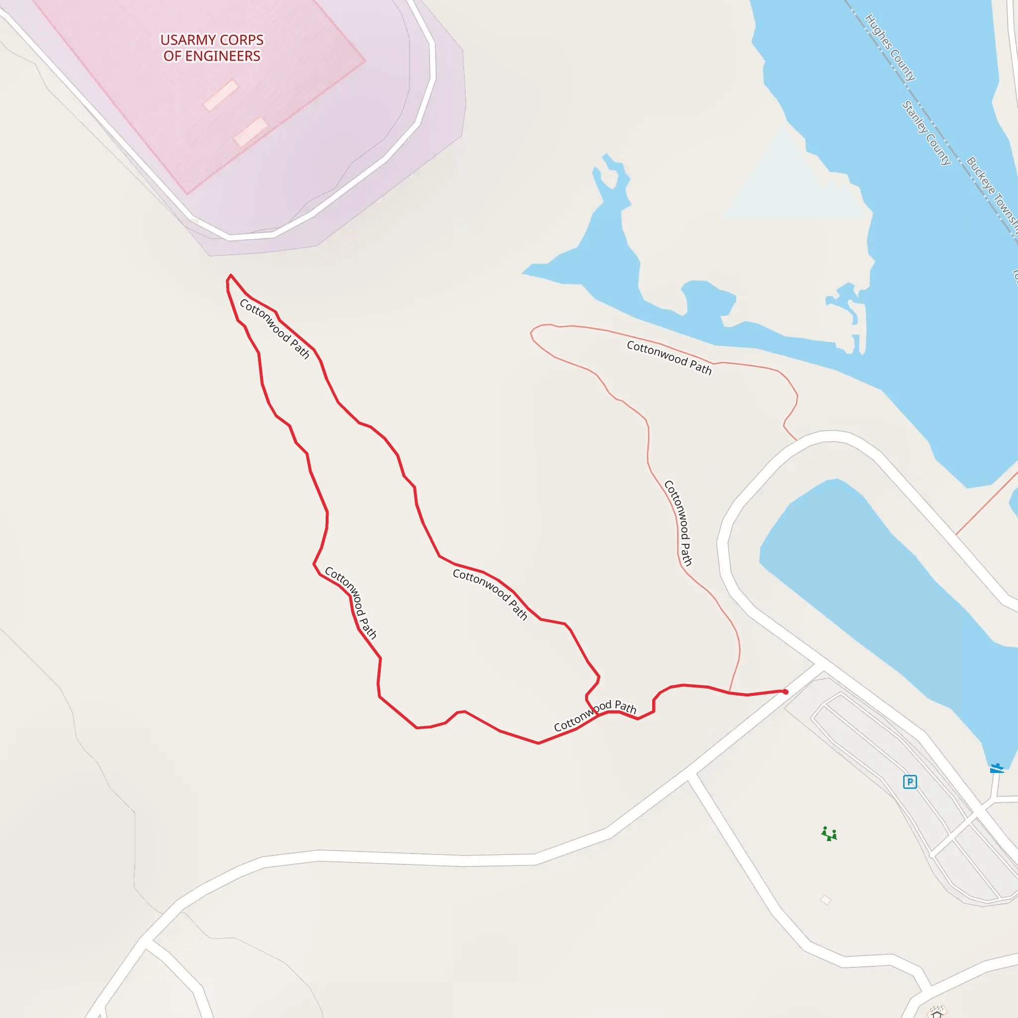 Cottonwood Path Loop mobile static map