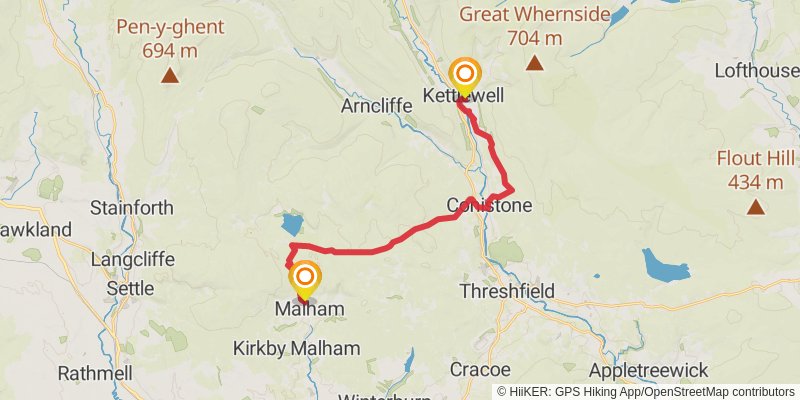 Bowland - Dales Traverse stage 5 Map