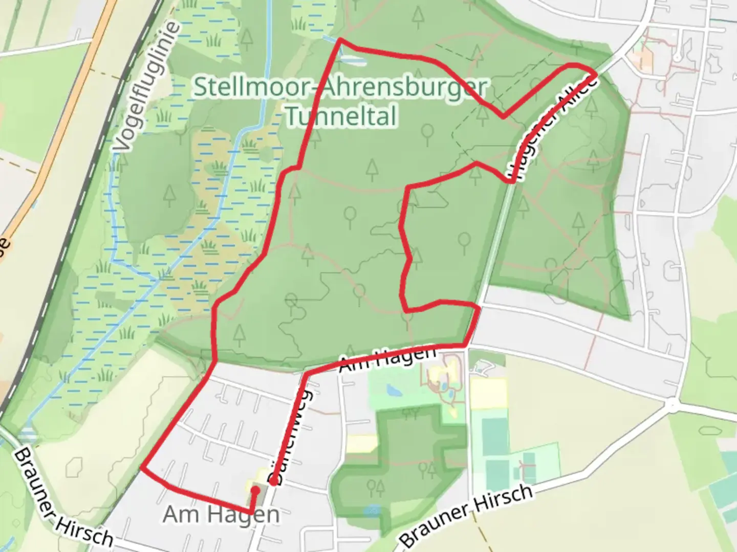 An image depicting the trail Alfred Rust Wanderweg and its surrounding area.