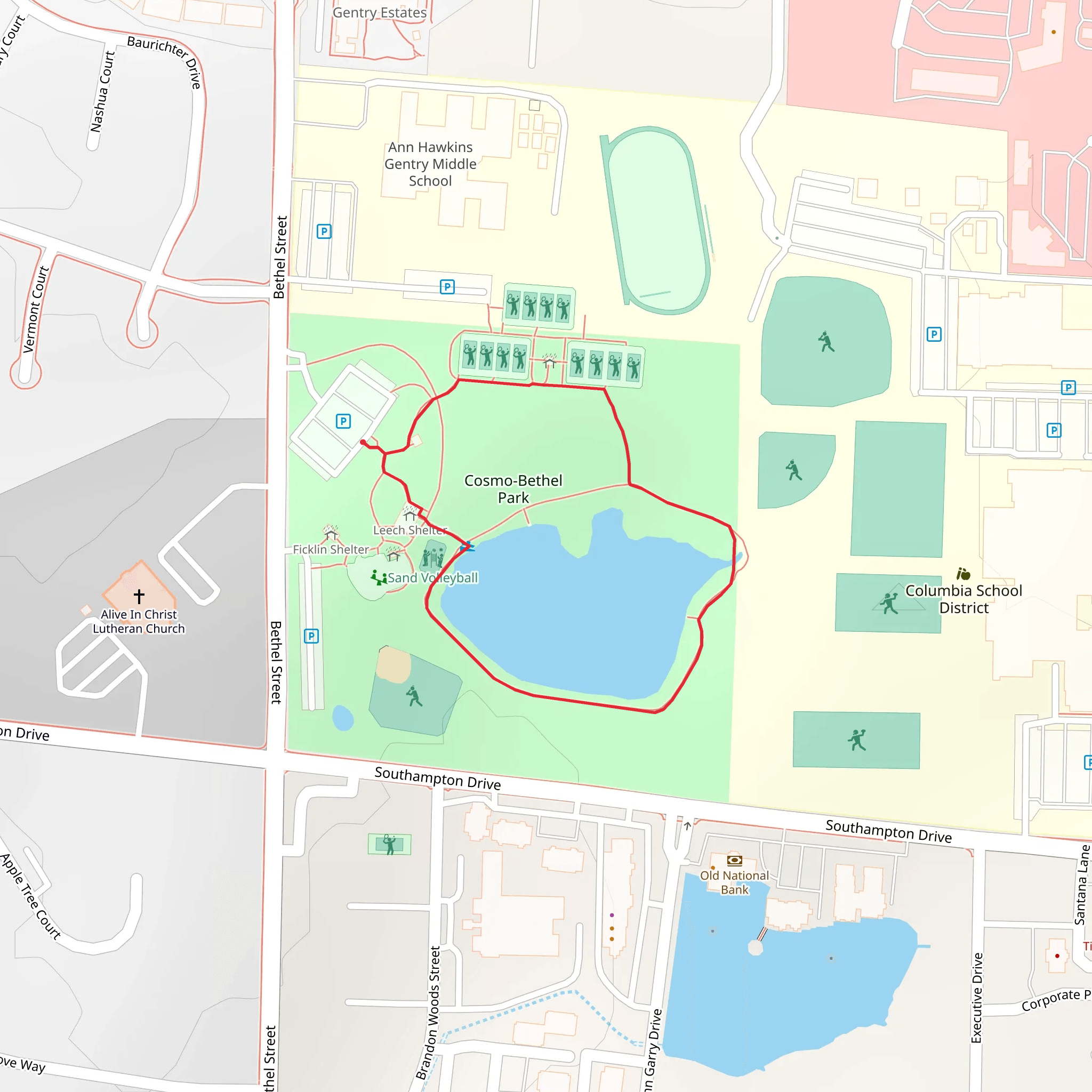 Cosmo-Bethel Park Loop mobile static map
