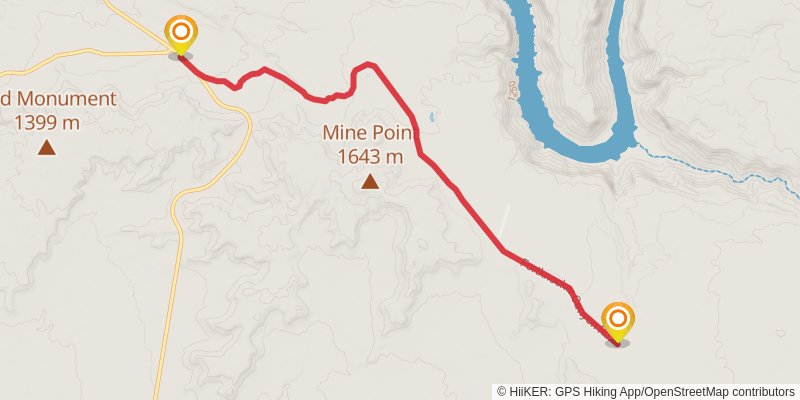 American Discovery Trail North Route stage 289 Map