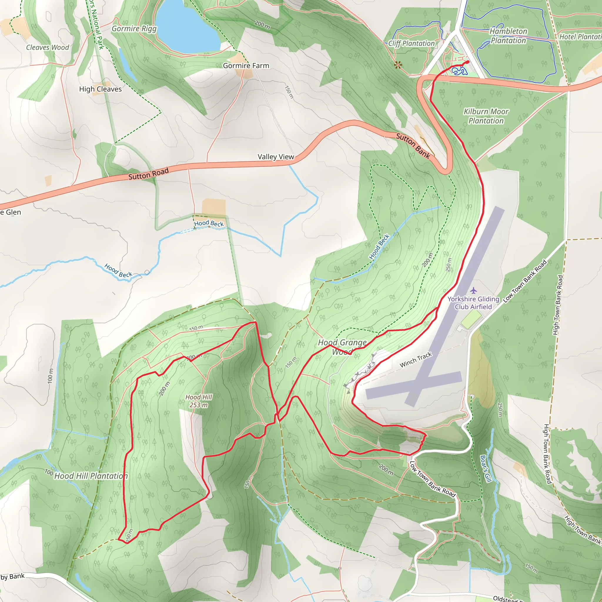 Kilburn White Horse Loop mobile static map