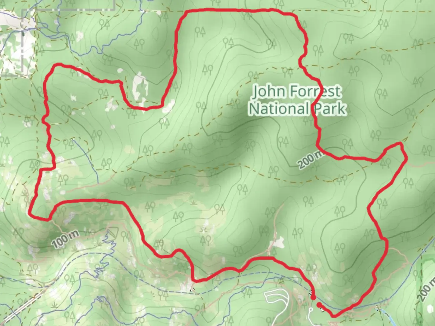 An image depicting the trail Christmas Tree Creek Walk Trail and its surrounding area.