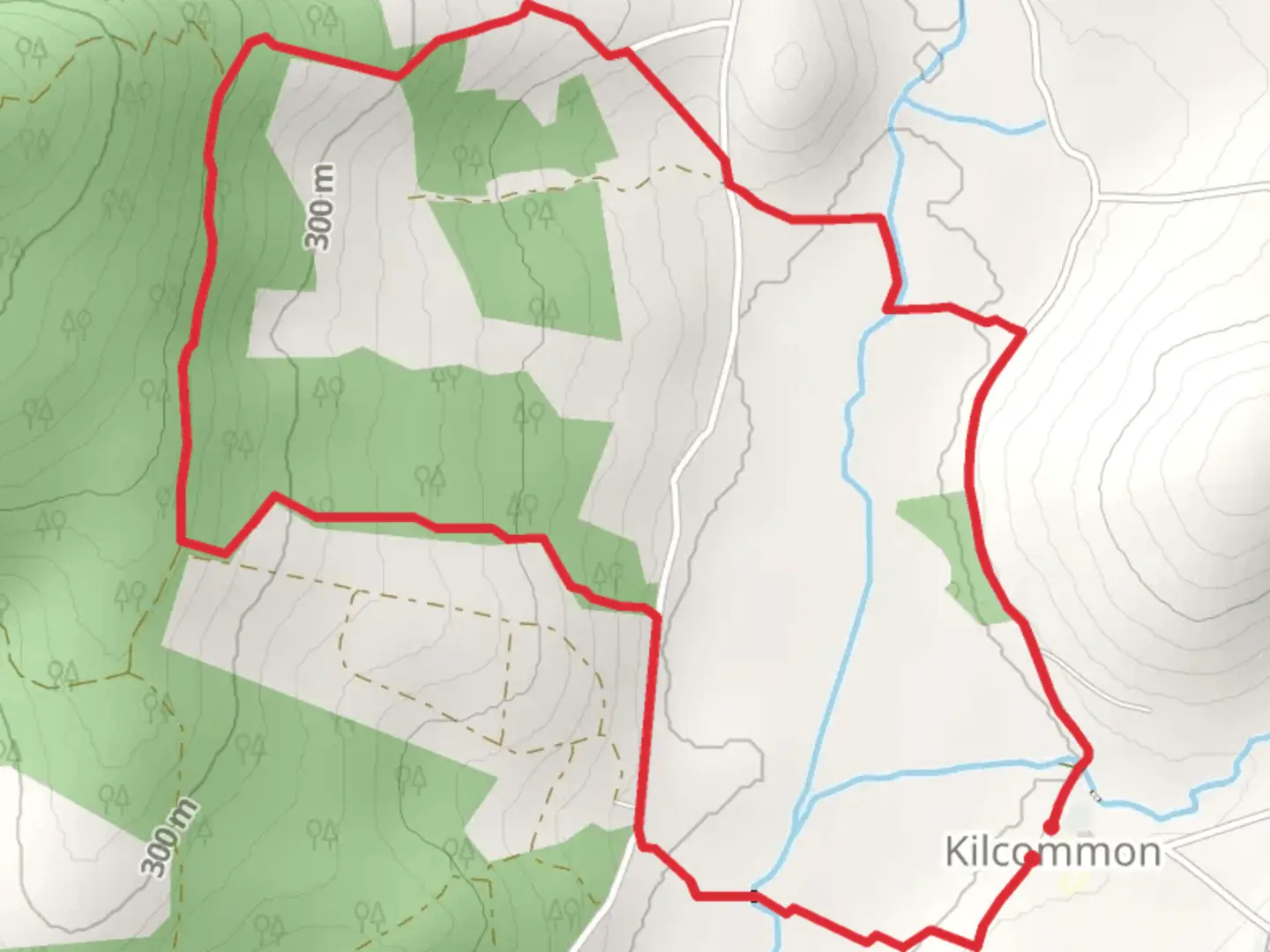 An image depicting the trail Kilcommon Pilgrim Loop Trail and its surrounding area.